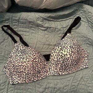 Victoria's Secret Pink, Black and White Leopard Print Bra